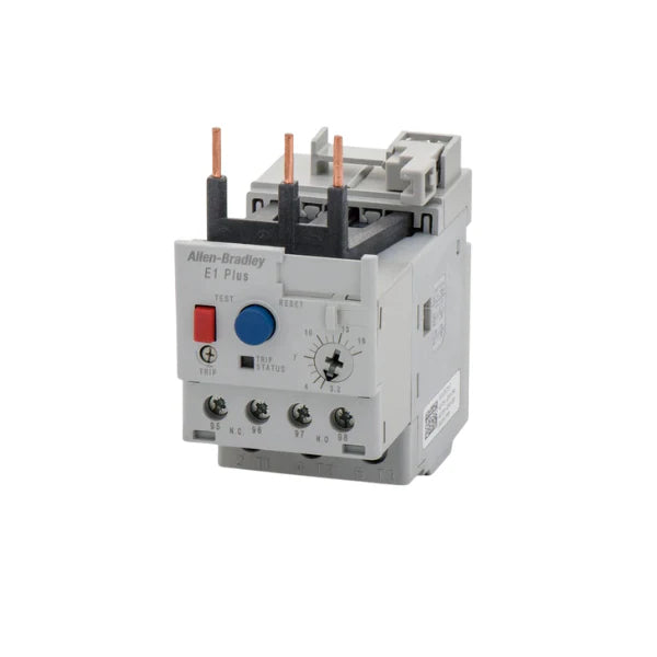 Relé de sobrecarga eletrônico Allen-Bradley 193-1EEDB da série E100, proteção avançada para motores e montagem direta.