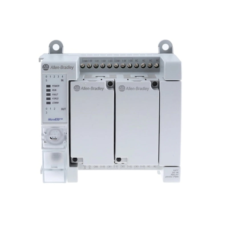 Controlador Micro830 Allen-Bradley, 10 entradas digitais, 6 saídas DC, alimentação 24V DC
