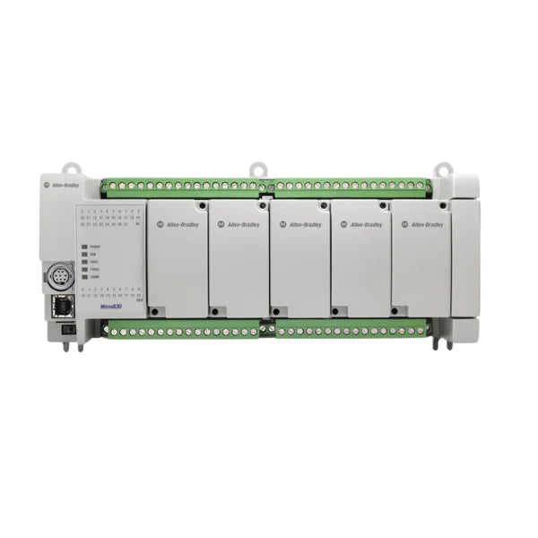 PLC Micro830 Allen-Bradley 2080-LC30-48QWB com 48 I/O digitais e recursos avançados para automação.