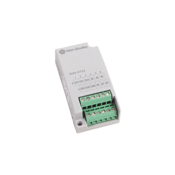 Módulo de entrada RTD Allen-Bradley 2080-RTD2 2 canais, não isolado, para controladores Micro800. Envio rápido.