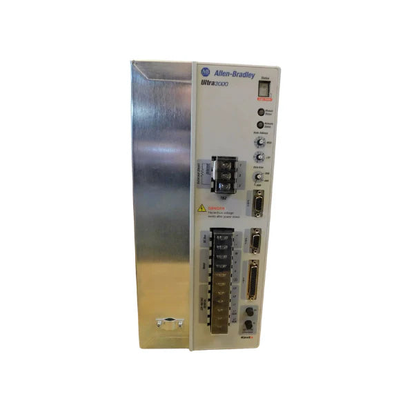 Servo Drive Allen-Bradley 2098-DSD-HV100-SE, alta voltagem, 230/460V AC, 23A contínua, interface SERCOS.