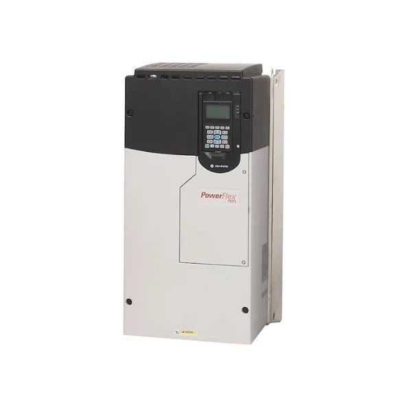 Inversor PowerFlex 755 Allen-Bradley, 125HP normal, 100HP pesado, com EtherNet/IP e 480V, design compacto e eficaz.