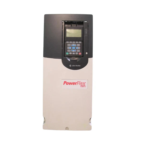 Allen-Bradley 20F11ND034AA0NNNNN PowerFlex 753 AC Drive com I/O integrado e resfriamento a ar para controle de motor eficaz.