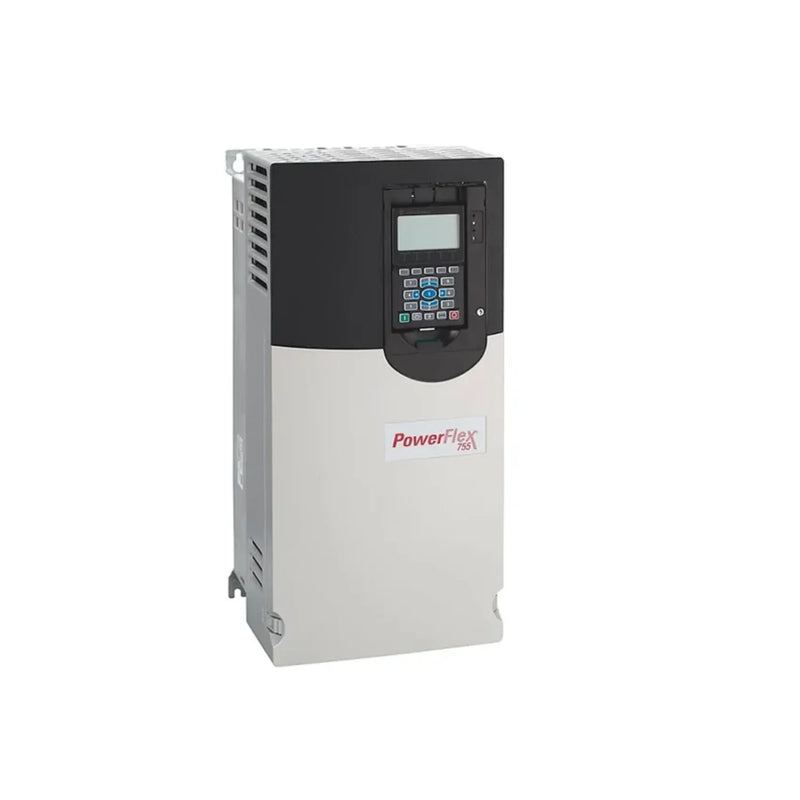 Inversor de frequência Allen-Bradley PowerFlex 755 para controle motor industrial de 50HP e 40HP com comunicação EtherNet/IP.