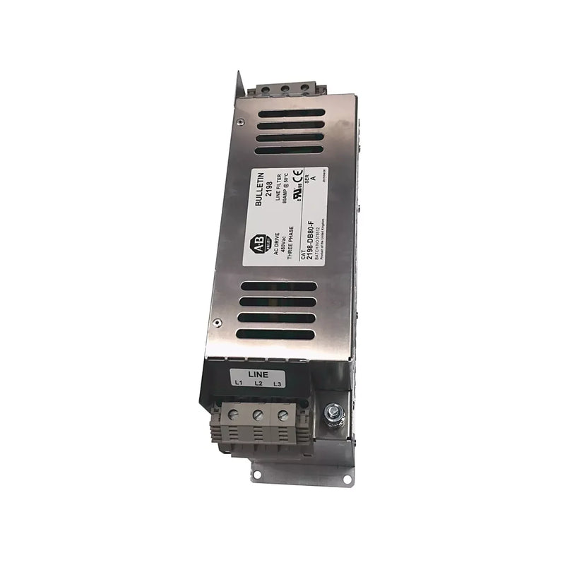Filtro 2198-DB80-F para controle de movimento, Allen-Bradley Kinetix 5700, melhora qualidade e dissipa energia.
