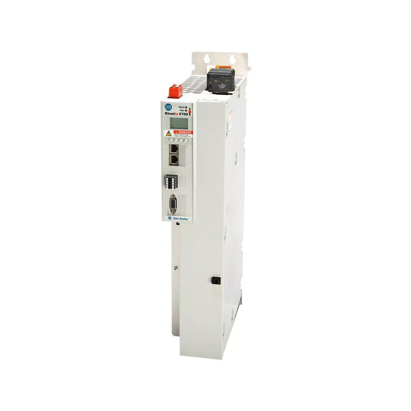 Módulo Inversor Servo Drive Allen-Bradley 2198-S130-ERS3, eixo único 65A, 45kW, largura 85mm, montagem Snap-Fit.