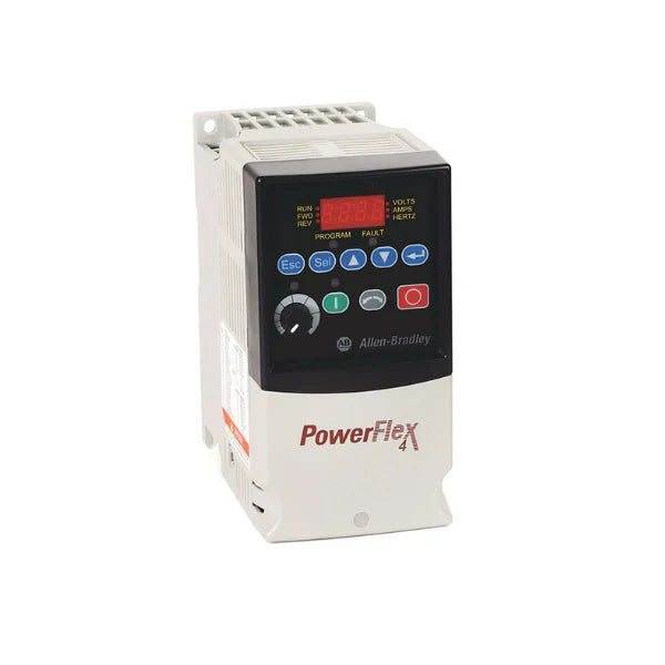 Inversor de frequência Allen-Bradley 22A-B012N104, 240V, trifásico, compacto e eficiente para controle de motores industriais.