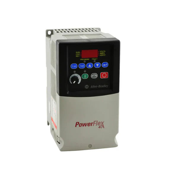 Inversor Allen-Bradley 22B-B5P0N104 PowerFlex 40, 1 HP, trifásico, 480V, controle de motor compacto para automação industrial.