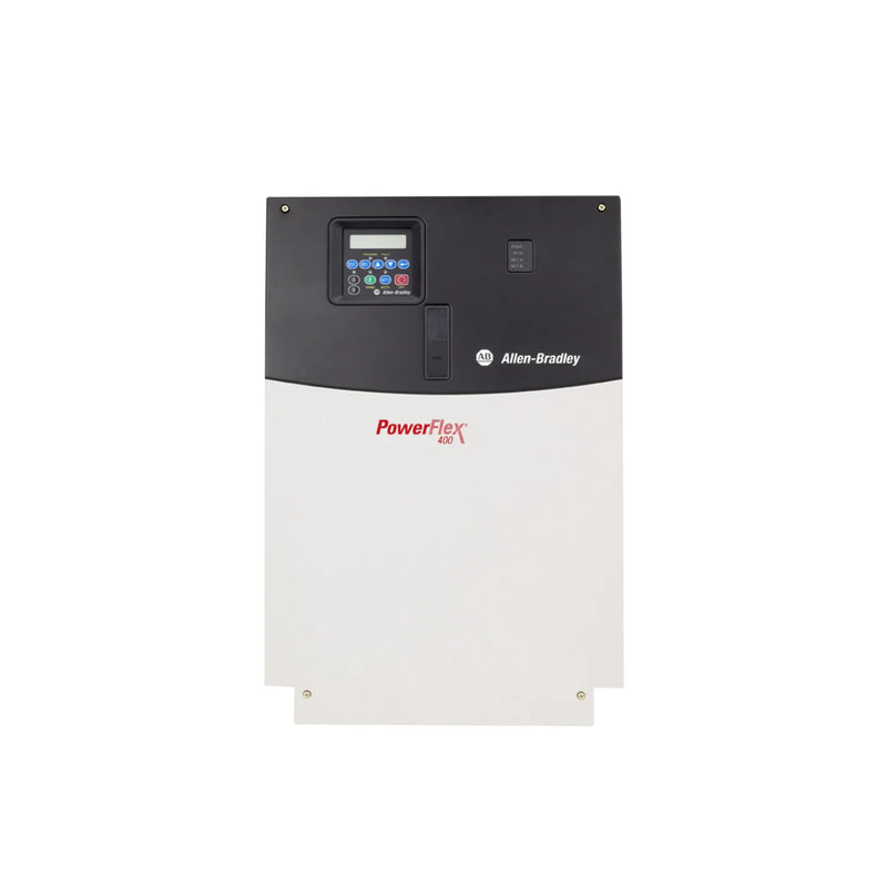 Inversor AC Allen-Bradley PowerFlex 400, 88A, 60HP, com comunicação RS485 e interface de teclado fixo para bombas e ventiladores