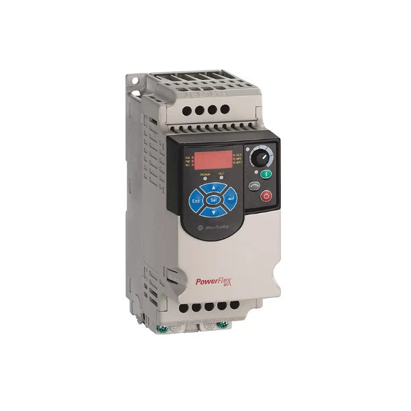 Inversor compacto Allen-Bradley 22F-D2P5N103 para controle básico de motores, trifásico 480V com saída de 2,5A.