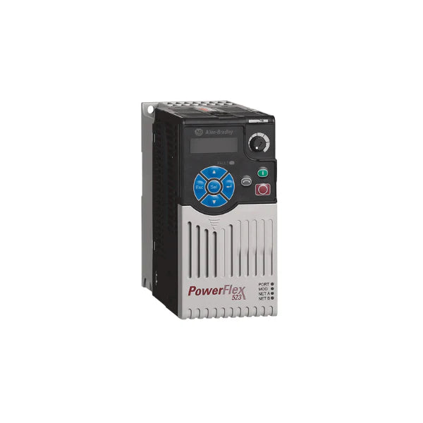 Inversor Allen-Bradley PowerFlex 523: Controle de motor compacto e eficiente, ideal para aplicações industriais.