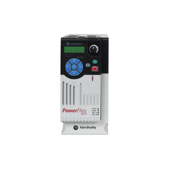 Inversor Allen-Bradley 25B-A8P0N114, 3,7 kW, 480V, com EtherNet/IP para controle confiável em sistemas automatizados.
