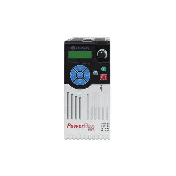 Drive AC PowerFlex 525 Allen-Bradley, 3 Hp, 200-240V, recursos de segurança e design compacto para aplicações industriais.