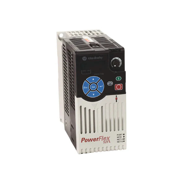 Drive AC Allen-Bradley 25B-B8P0N104 PowerFlex 525, 3 HP, 480V, com EtherNet/IP, para controle de motores eficientes.