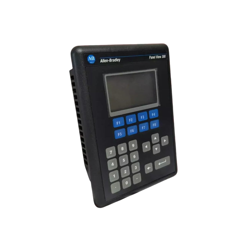 2711-K3A5L1, terminal HMI PanelView 300 Allen-Bradley com display monocromático e teclado para interface industrial.