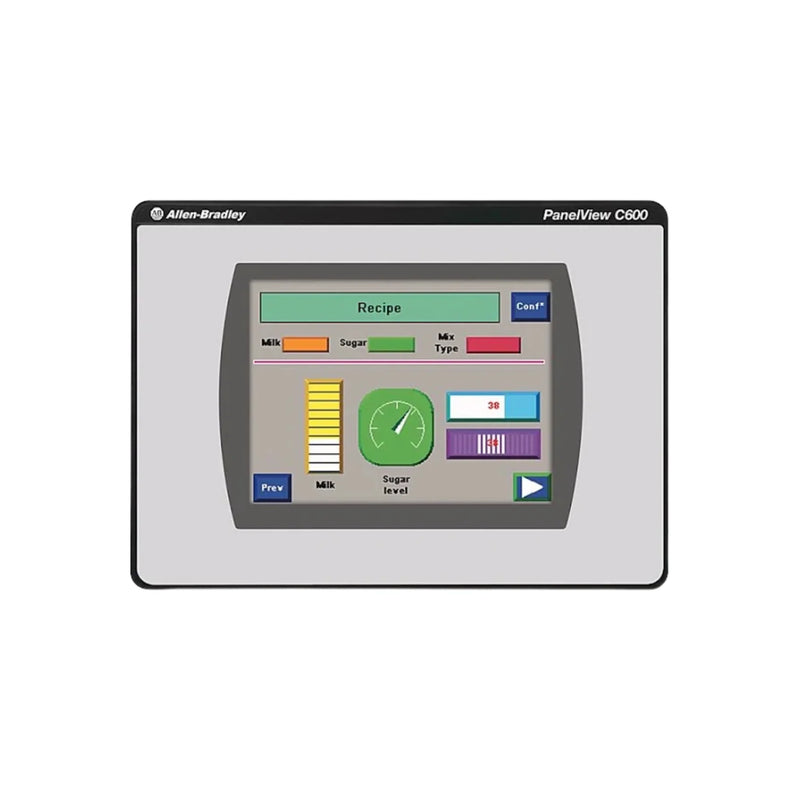 IHM Allen-Bradley 2711C-T6M com tela monocromática de 6 polegadas e conectividade Ethernet para automação.