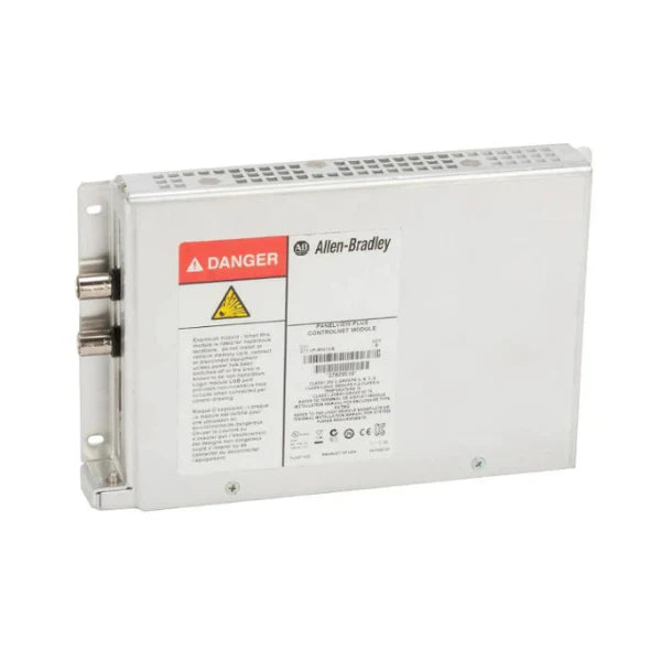 Módulo de comunicação ControlNet Allen-Bradley 2711P-RN15S para terminais PanelView Plus, conexão eficiente e segura.