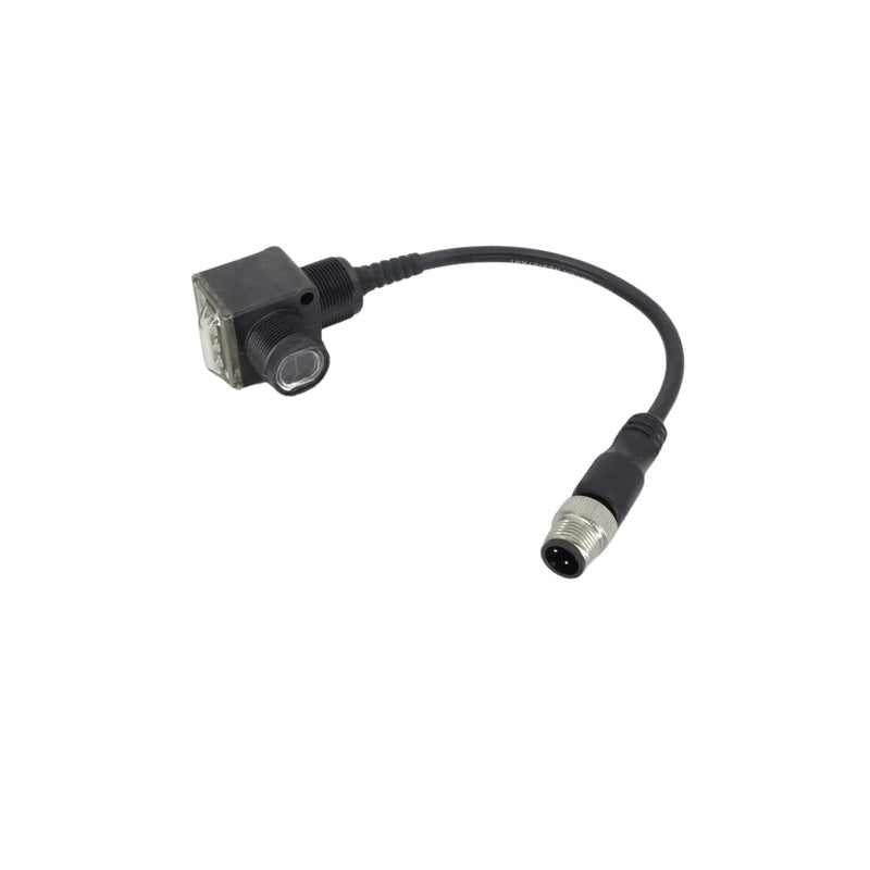 Sensor Fotoelétrico Allen-Bradley 42EF-P2JBB-F4 com alcance de 25mm a 3m e saída NPN/PNP.