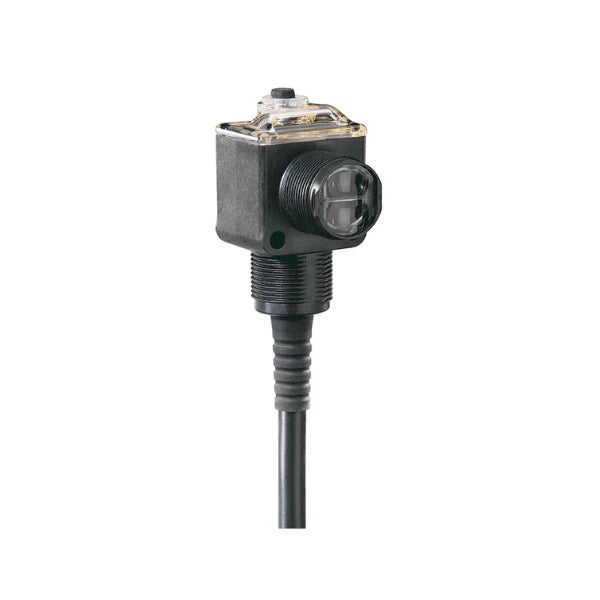 Sensor fotoelétrico Allen-Bradley 42EF-P2MPB-F4 da família RightSight com detecção retroreflexiva polarizada.