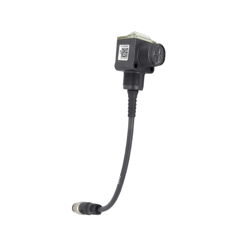 Sensor fotoelétrico Allen-Bradley 42EF-E2EZB-F4 para automação industrial com LED vermelho e design compacto.