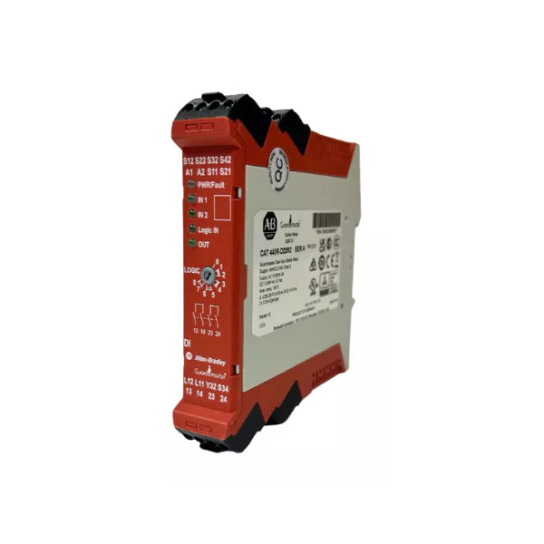 Relé Allen-Bradley 440R-D22R2 ideal para indústrias com 2 contatos NA, segurança confiável.