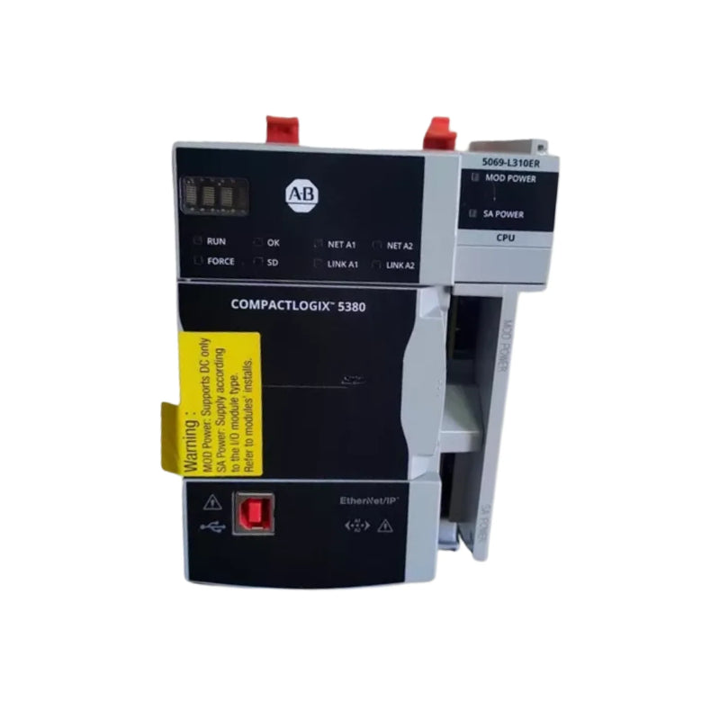 Controlador CompactLogix 5380 com 1MB, Ethernet dual e quad-core para automação de alta performance.