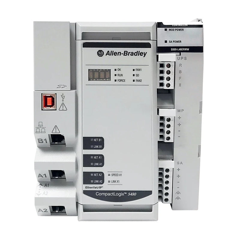 Controlador Allen-Bradley 5069-L4200ERMW com Ethernet dupla e módulo PLC de alto desempenho