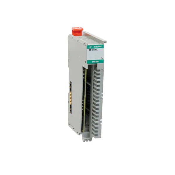 Módulo de saída 8 canais Allen-Bradley 5069-OB8 com saídas sourcing 24V DC para controle de automação confiável.