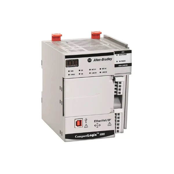 Controlador Allen-Bradley 5069-L330ER, 3 MB memória, 60 nós EtherNet/IP, ideal para automação industrial.
