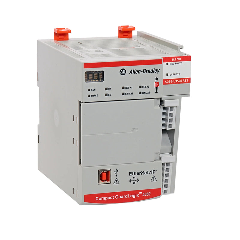 Controlador Allen-Bradley Compact GuardLogix 5380, segurança industrial, memória padrão 5.0MB, SIL2/PLd