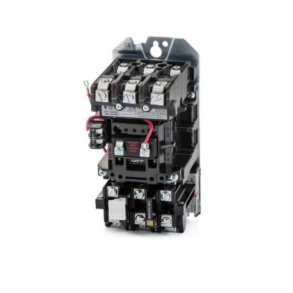 Partida Allen-Bradley 509-AOD de Tensão Total, não-reversível, 115-120V, com relé de sobrecarga.