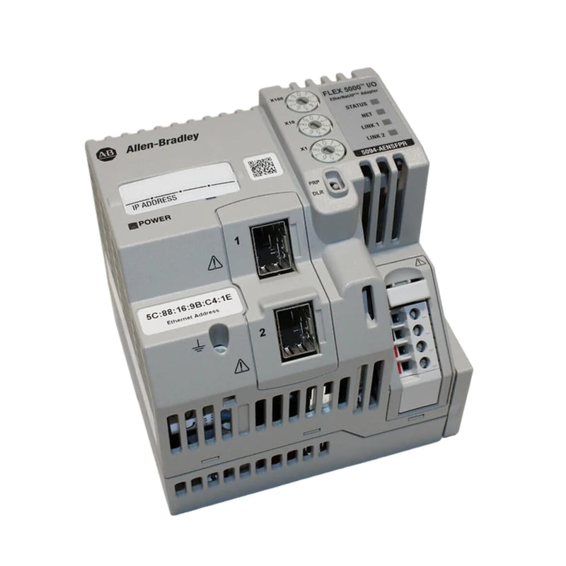 Adaptador Allen-Bradley 5094-AENSFPR, porta dupla SFP, 24V DC, suporta 8 módulos