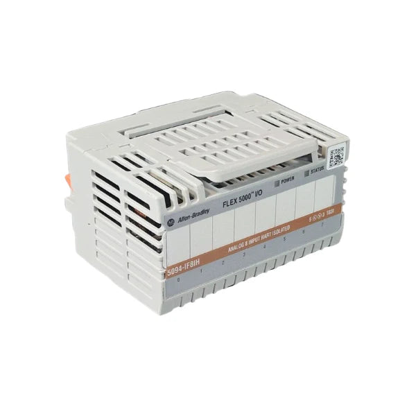 Módulo Allen-Bradley 5094-IF8IH com 8 entradas analógicas isoladas e suporte HART para automação industrial.