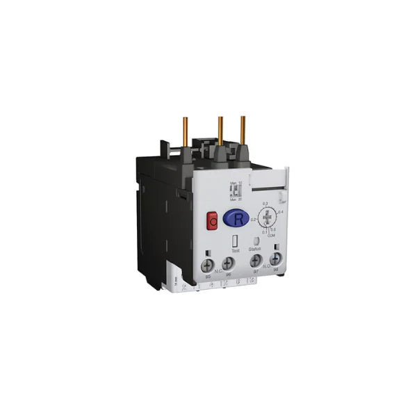 Imagem do relé de sobrecarga eletrônico Allen-Bradley 592-1EFDC linha E100 para proteção de motores.