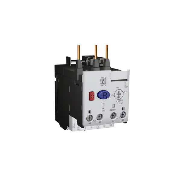 Imagem do relé de sobrecarga Allen-Bradley 592-1EFFC para proteção de motores industriais.