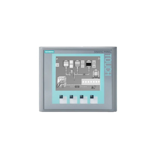 Painel HMI Siemens com tela de toque de 15 polegadas, ideal para automação industrial e controle de máquinas.