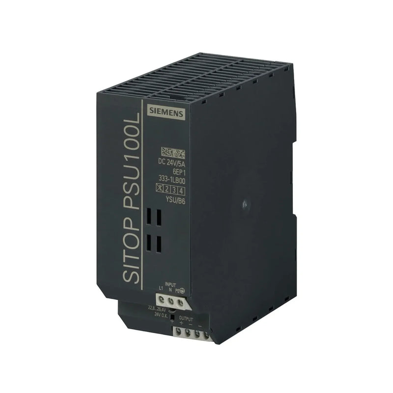 Fonte de alimentação Siemens 6EP1333-1LB00 SITOP PSU100L, 24V, 5A, para sistemas industriais.