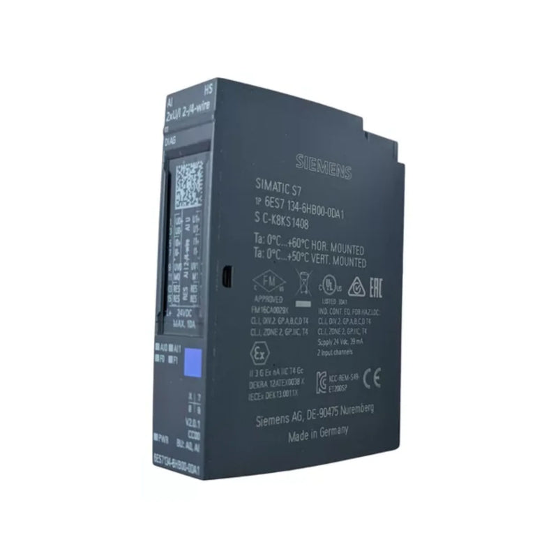 Módulo Siemens analógico para sinais industriais, 2 canais, série ET 200SP.