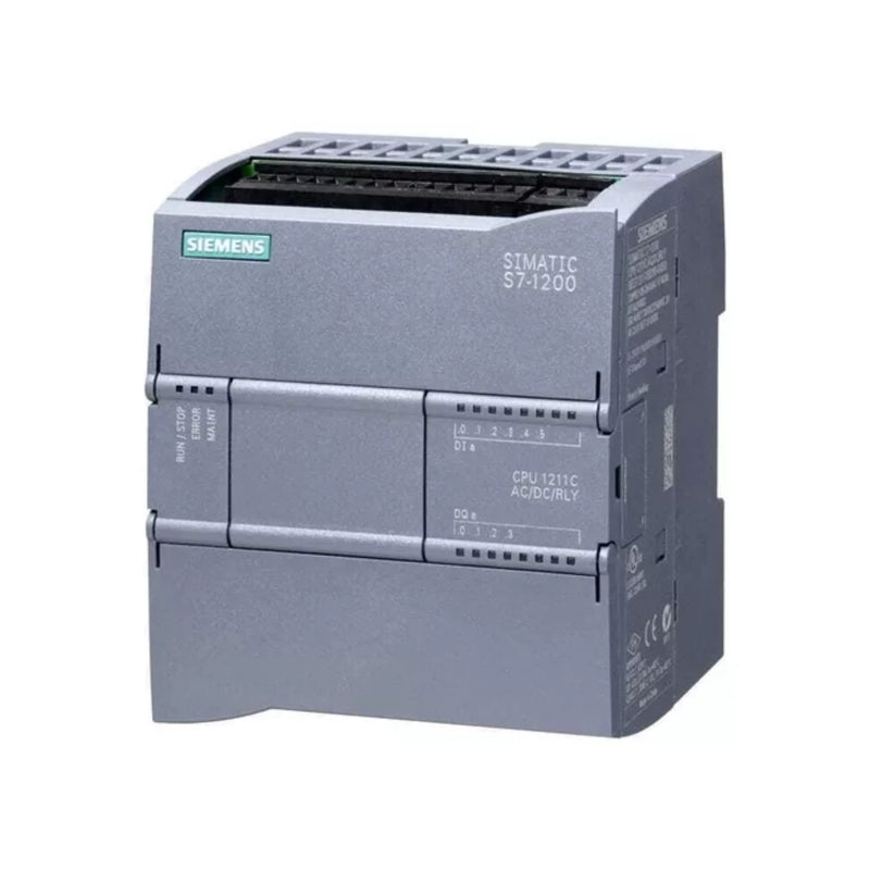 Siemens 6ES7211-1AE40-0XB0 CPU 1211C para automação e controle de processos industriais.