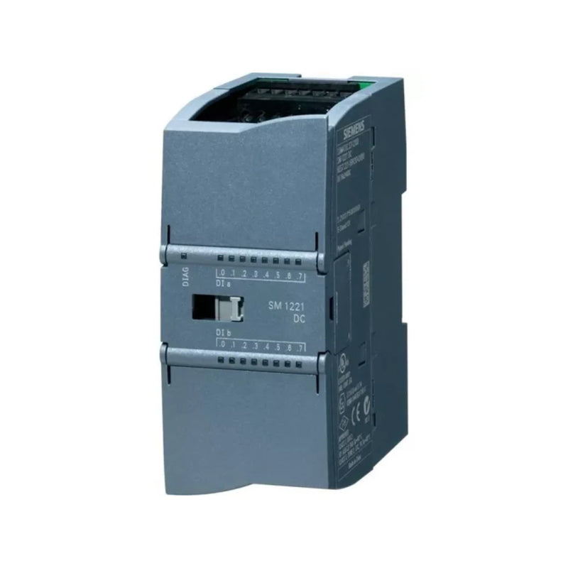 Módulo Siemens 6ES7221 para S7-1200, 16 entradas digitais de 24V.