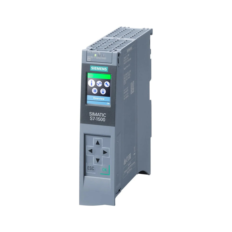 Controlador Siemens CPU 1511-1 PN com 150 KB, PROFINET, ideal para automação industrial eficiente e rápida.