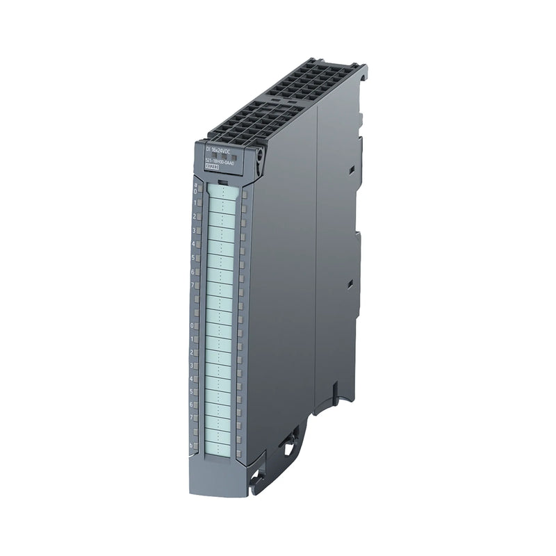 Módulo Siemens S7-1500 de entrada digital para automação industrial, com 16 entradas para precisão.