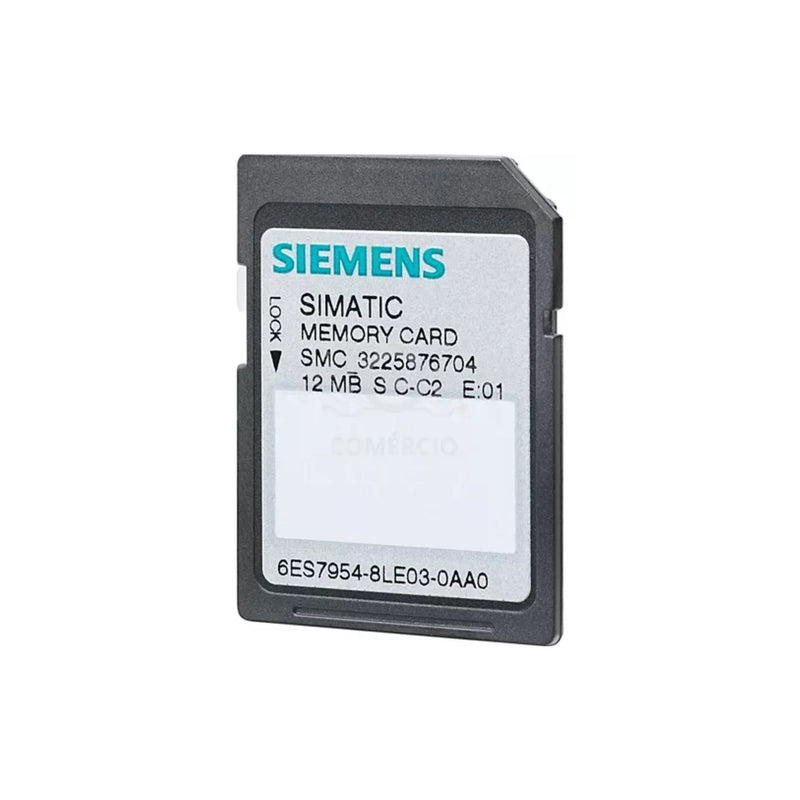 Cartão de memória Siemens S7-1500 de 8MB, projetado para desempenho em automação industrial.