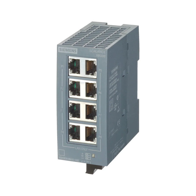 Gateway Siemens 6GK5008-0BA10-1AB2 para integração em redes industriais.