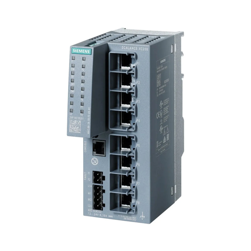 Switch Siemens SCALANCE X-200 para redes seguras em ambientes industriais.