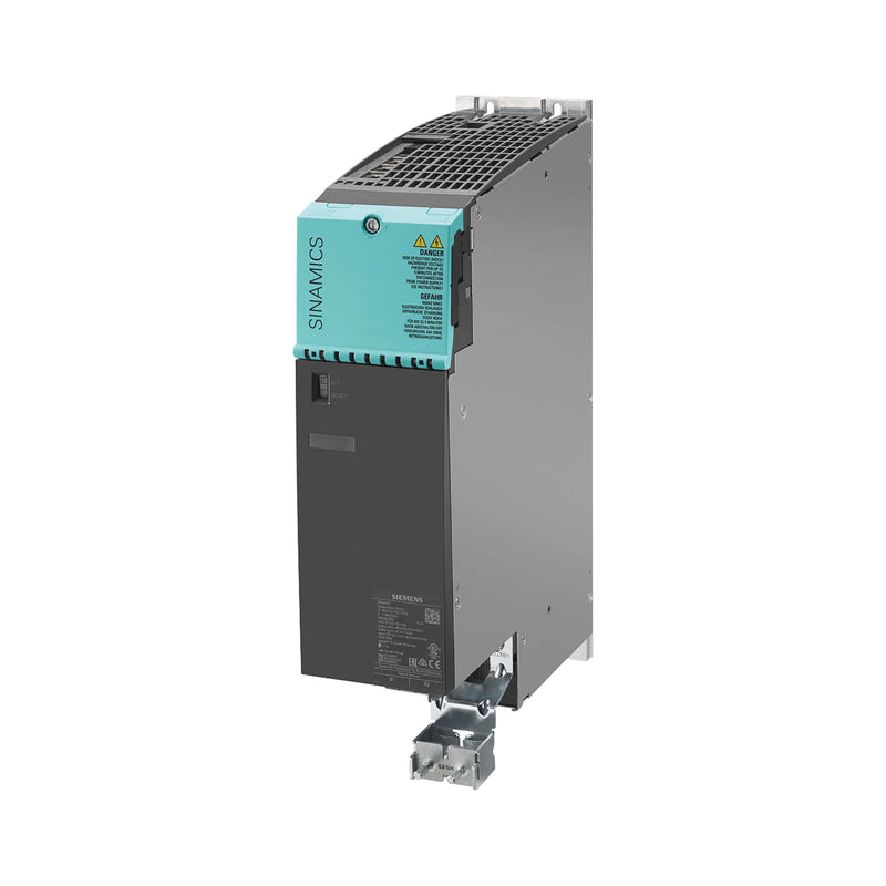 Unidade Siemens 6SL3120-2TE21-8AA3 para energia estável em sistemas PLC S7-1200 em automação industrial.