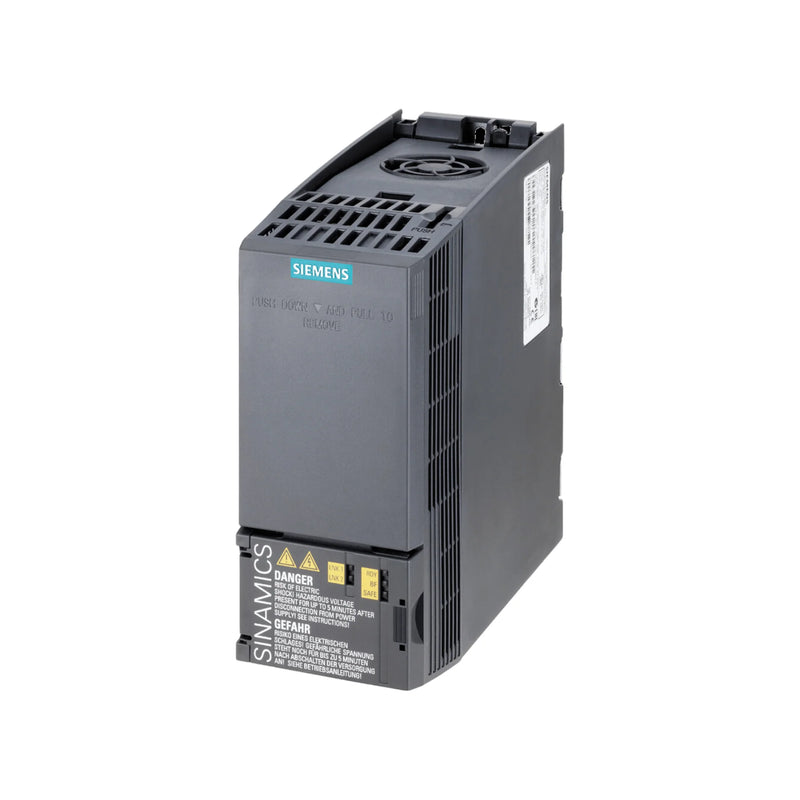 Módulo de potência Siemens para controle avançado de motores em automação industrial, modelo 6SL3210-1KE14-3UF2.