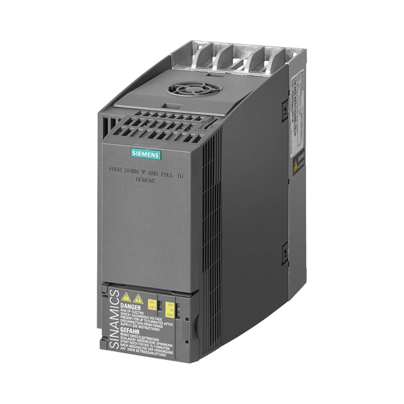 Módulo Siemens 6SL3210-1KE21-7AF1, 17A, 380-480V AC para controle de movimento industrial.