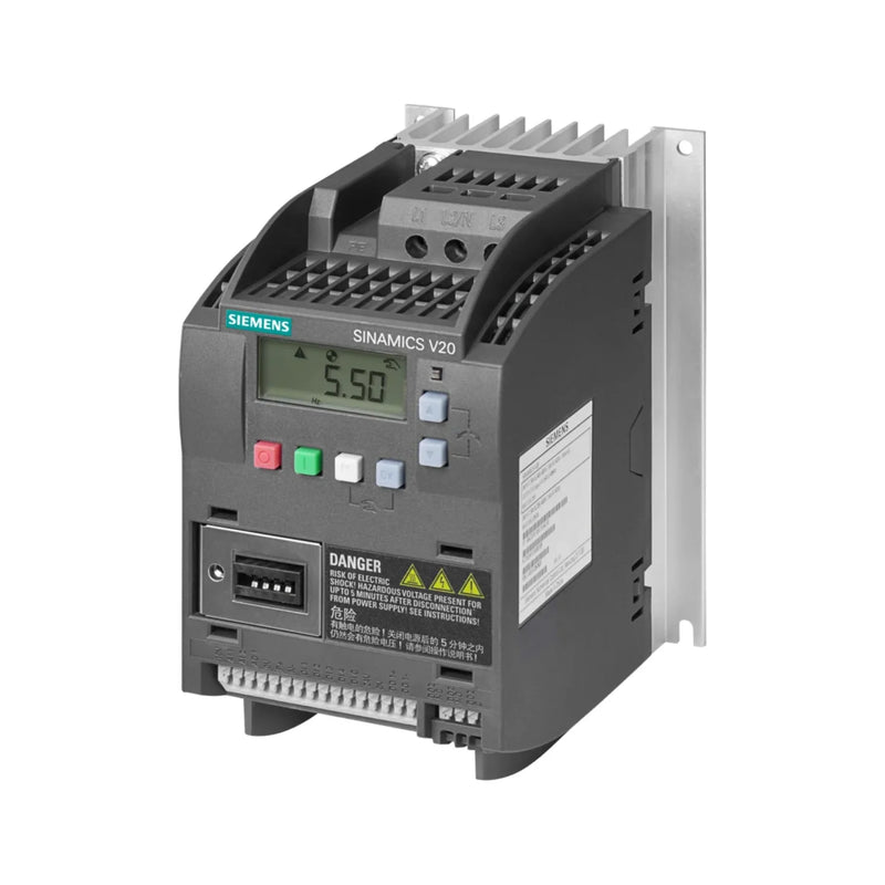 Módulo Siemens 6SL3210-5BE17-5CV0 SINAMICS G120 PM240-2 com chopper de frenagem integrado para controle de motor.