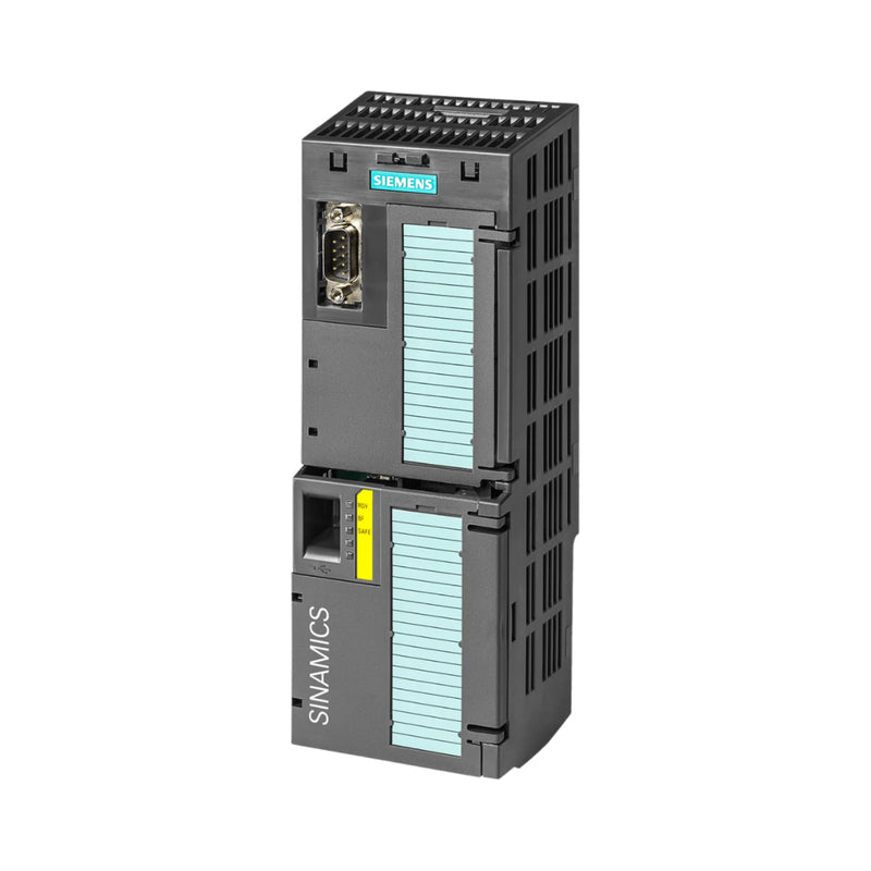 Módulo duplo Siemens 6SL3246-0BA22-1FA0 para controle em automação industrial.